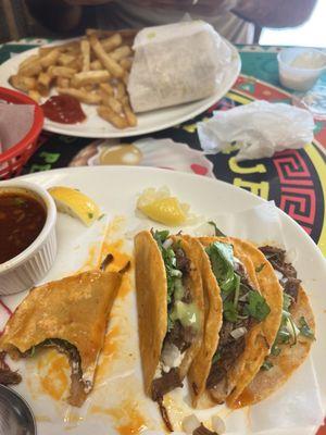 Beef Birria & steak Burrito