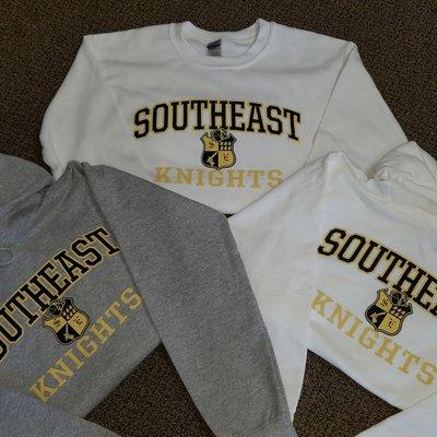 Lincoln Southeast hoods and crew are now in stock. Get your LSE Knights pride on!