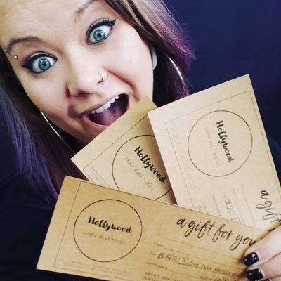 Maria here with the Gift Certificates!