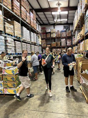 Barry volunteering at the Southeastern Food Bank at 655 N Kissimmee Ave, Ocoee, FL 34761 the second Tuesday of every month.