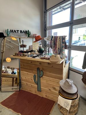 Create and stylize your own hat at our in-store hat bar.  Ribbons, feathers, stones, sashes, and more to create a one-of-a-kind hat.