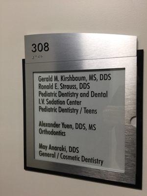 Office sign at Encino Medical Plaza