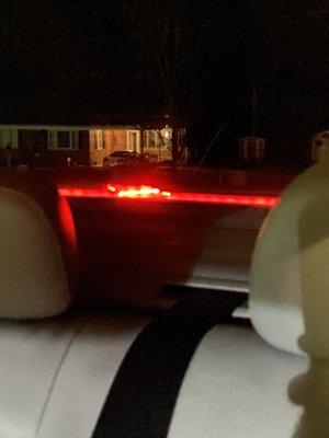 light bleeding from taillight housing