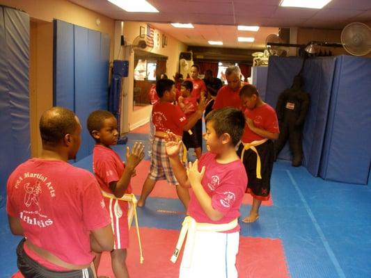 Junior Martial Artist training