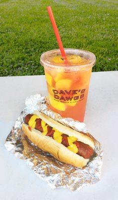 100% Beef, Quarter Pound Hot Dog and Fresh Squeezed Lemonade!!!