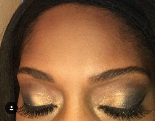 Two-toned eye makeup look on my lovely client for the Raw Beauty Project LA 2016.