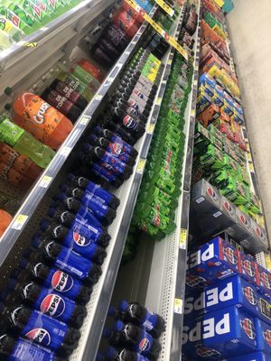 Variety of sodas