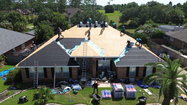 Before and after pics of Fortified roofs.