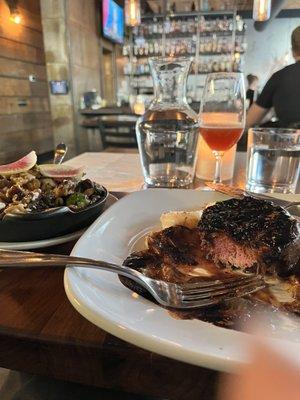 Filet mignon, Brussels sprouts and Hoazin.