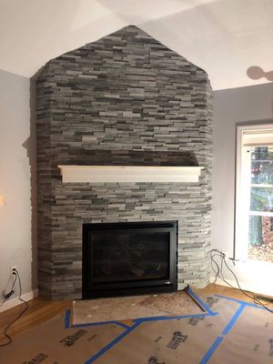 Ledger stone hearth