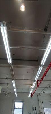 4' LED lights installation in Brooklyn NY