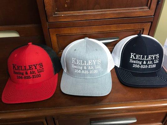 New shipment of Kelley's Heating & Air hats back by popular demand!