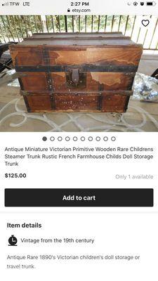 Child's steamer trunk