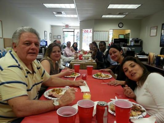 Eating Thanksgiving together as a family