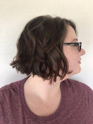 Waves, curled, simple bomb, textured, layers