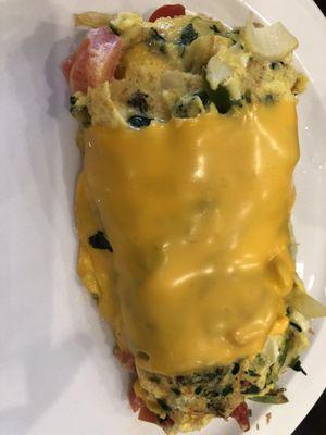 Veggie omelette with cheese