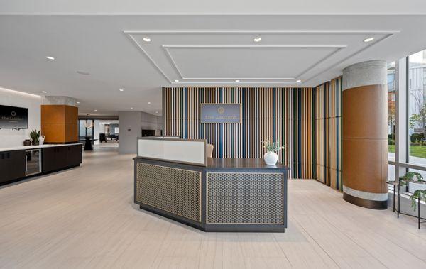 Concierge desk at entry to The Laurent