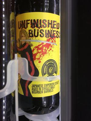 Tarantino-themed beer in the cooler here! So cool.