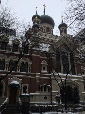 Saint Nicholas, decorated by the Blizzard That Almost Was: January 27, 2015