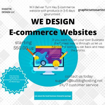 We Design E-commerce Website's
email today don't wait your competition is already selling online.
support@deepsouthhost.com