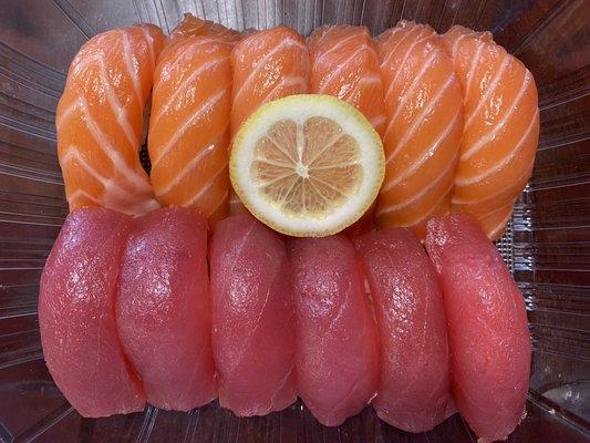 Salmon and Tuna Nigiri