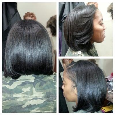 Relaxer, Braidless sew-in, razor cut