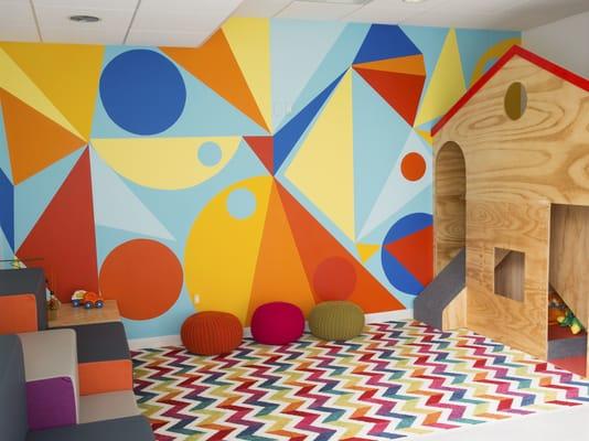 Colorful play area for the kids