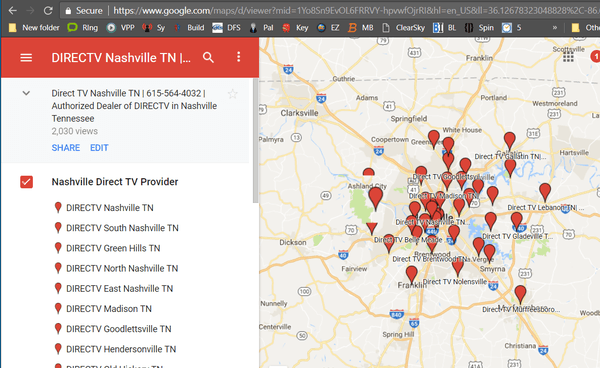 DIRECTV Cable-N-More Nashville Tennessee Coverage