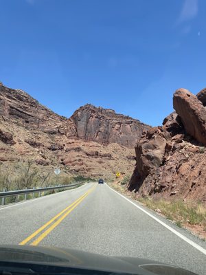 While this pic is from the car on the way out, it's a place where we biked and loved it!