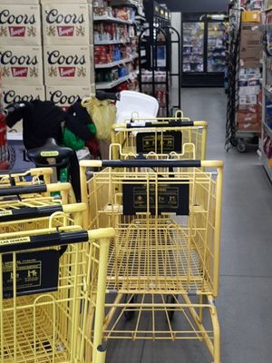 No way to get a cart past the carts.