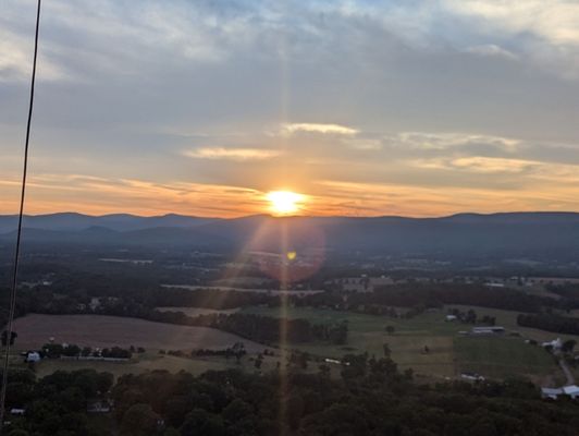 Sunset while in the balloon.