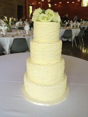 Woodsy textured buttercream cake.