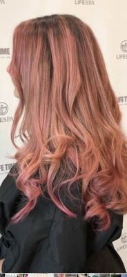 Rose gold balayage