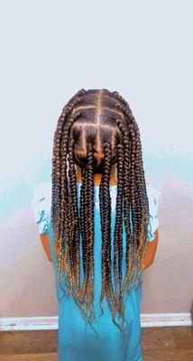 Simple pretty box braids