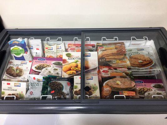 All types of frozen ready-made food items for when you are on the go!