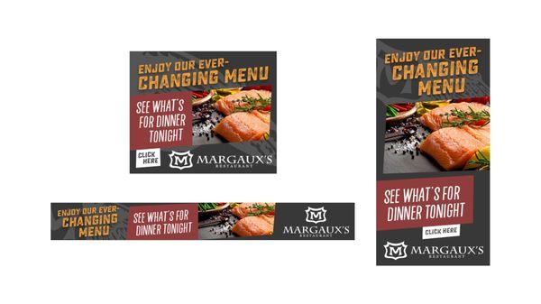 Margaux's Restaurant Digital Banner ads