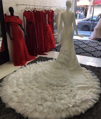 Another beautiful wedding gown made to order. We love bringing our clients dream dress to life!