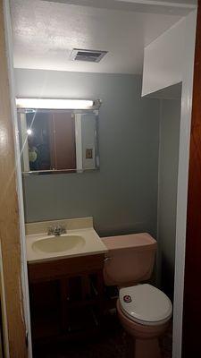 After: Painting Small bathroom on 1st floor in house