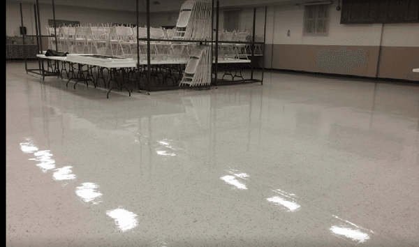 VCT tile strip and wax