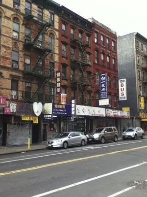 The bus station on Broadway, Chinatown, Lower Manhattan.  It is a small place but old school efficient.