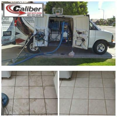 Caliber has the most Powerful tile and grout cleaning