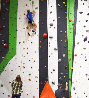 Rock climbing at Kendall Cliffs Climbing Gym