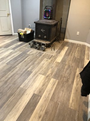 Vinyl Plank in Basement -Windham-