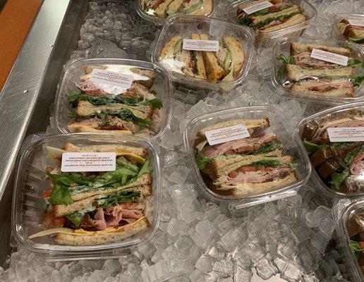 Stacked sandwiches ready to grab & go!