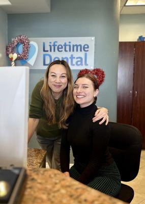 Greeted by this lovely ladies before my teeth cleaning! Friendly and professional staff! Love the service!