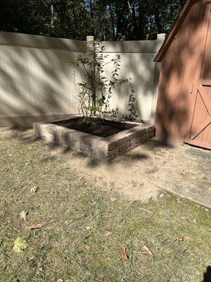 Small Raised Block Bed Install