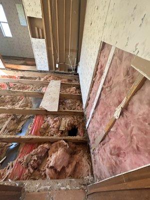 Walls and subfloor