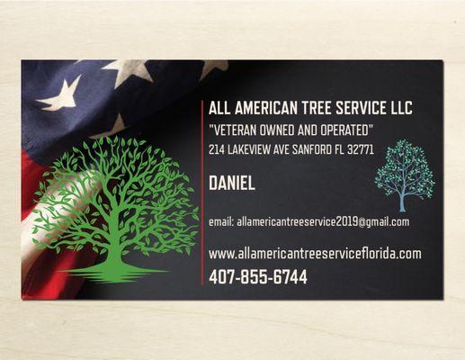 All American Tree Service is veteran owned and operated.  We are licensed and insured. Call for your free estimate today!