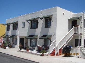 Forest Green Residential Awnings for an Apartment Building