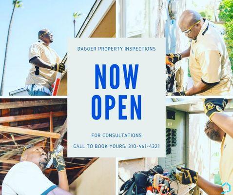 We are proud to announce we are still open for property inspections! Available Sunday through Friday 8am - 6pm (last slot at 2pm).